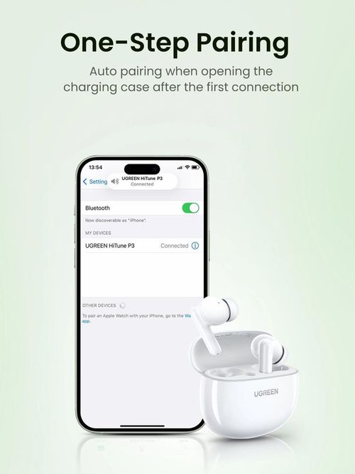cumpără Căști fără fir Ugreen 45110 HiTune P3 AI Powered, White în Chișinău 
