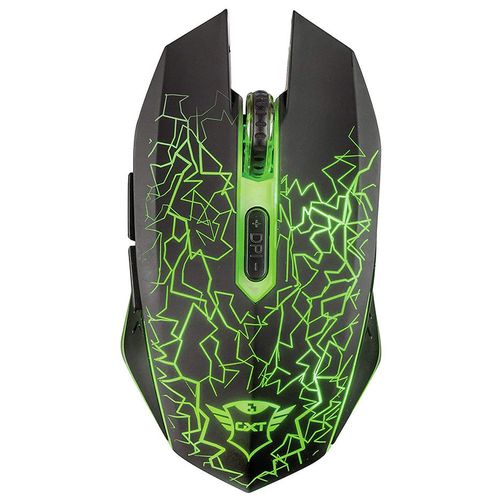 купить Мышь игровая Trust Gaming Mouse GXT 107 Izza Wireless, Micro receiver, 800-2400 dpi, 6 buttons and unique LED light design, Rubberized top cover for a firm grip, Black в Кишинёве 