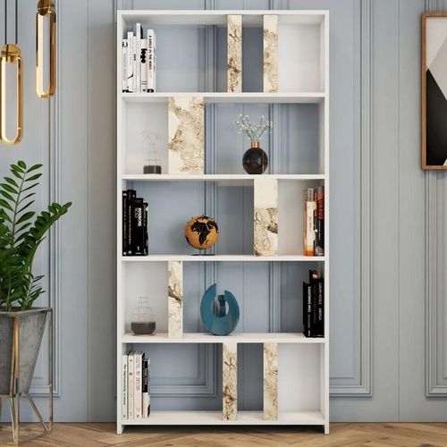 cumpără Raft de birou Trendy Lima, Marmura Alba 90x180x20cm, raft de carti în Chișinău 