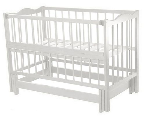 купить Кроватка Kuzya Anghelina2 pe balansoar (alb) в Кишинёве 