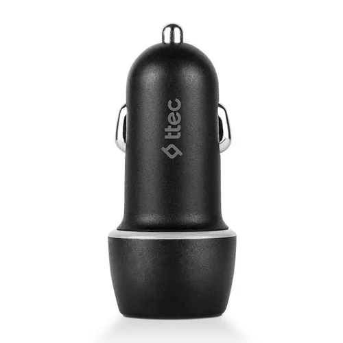 купить Зарядное устройство для автомобиля ttec 2CKS21DS Duo 2*USB-A 3.1A with Lightning and Type-C Cable, Black в Кишинёве 