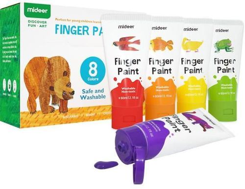 купить Набор для творчества Mideer MD4110 Vopsea pentru Pictura cu Degetele, 8 Culori в Кишинёве 