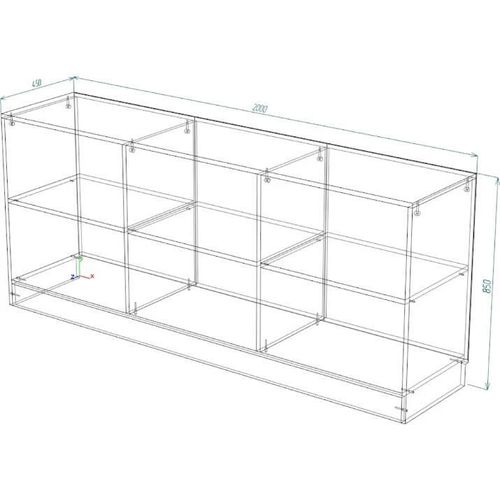 купить Комод Smartex (16407) Т7 200cm Alb в Кишинёве 