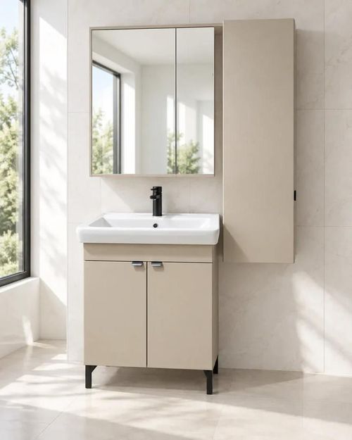 cumpără Dulap pentru lavoar Mashtab 12635 Sani (ML) cu 2 uși 650x460x850 Caramel în Chișinău 