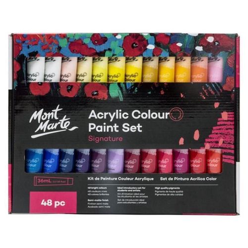купить Набор для творчества Mont Marte MSCH4836 Set vopsele acrilice 48 culori x 36ml в Кишинёве 