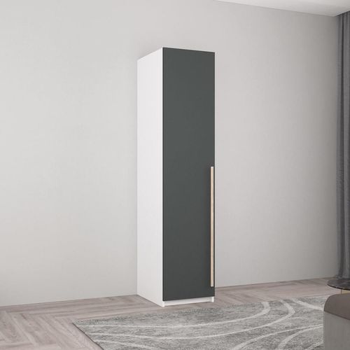 купить Шкаф Mobildor-Lux Smart-Home (0,50x0,56x2,0H м) с полками Белый/Антрацитовый в Кишинёве 