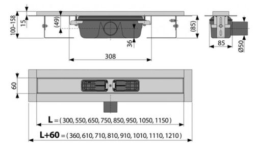 купить Душевой трап Alcaplast APZ1-1050 в Кишинёве 