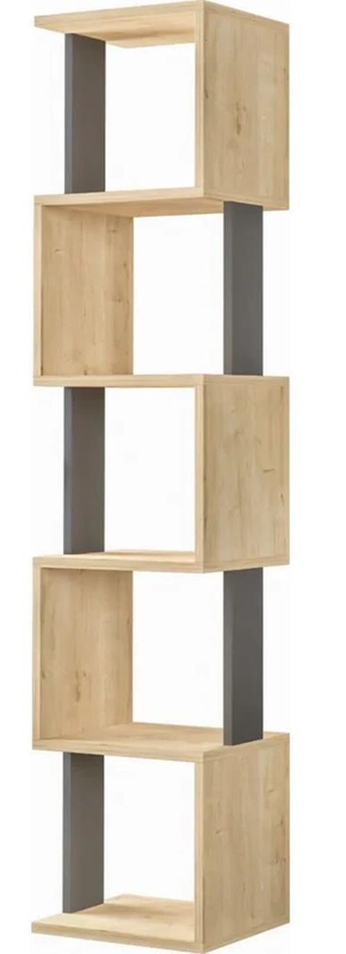 cumpără Raft de birou Trendy Piri, Stejar Sonoma, Antracit 35x161x30cm, raft de carti în Chișinău 
