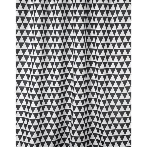 купить Занавеска для ванной Bisk 06880 TXT PLAIN alb/negru 180x200 в Кишинёве 