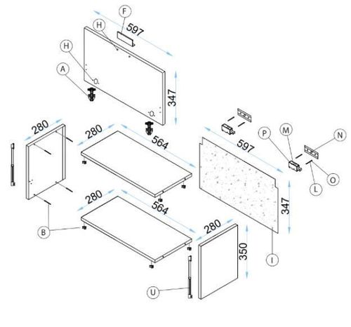 cumpără Dulap Arta Mobilei Living Gray G10 (AM121) în Chișinău 