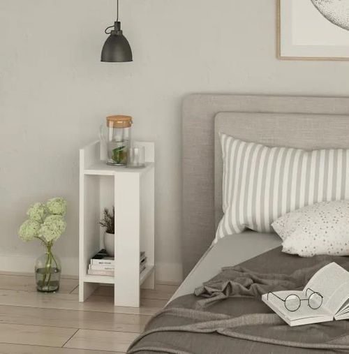 cumpără Noptieră Trendy Elos Left, Alb, 25x60x27cm (GTR001487) în Chișinău 