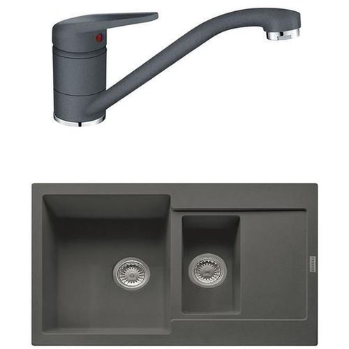 cumpără Chiuvetă bucătărie cu bateria Franke 114.0660.666 MRG 651-78 + Novara Plus Negru în Chișinău 