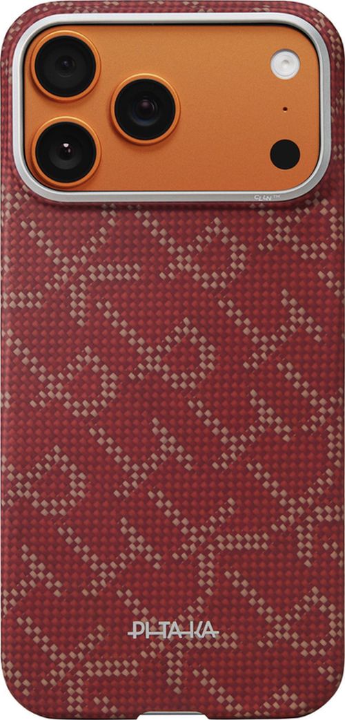 купить Чехол для смартфона Pitaka Iphone 17 Pro Max Ultra-Slim (Monogram-Gold/Red) (KI1702PTKP) в Кишинёве 