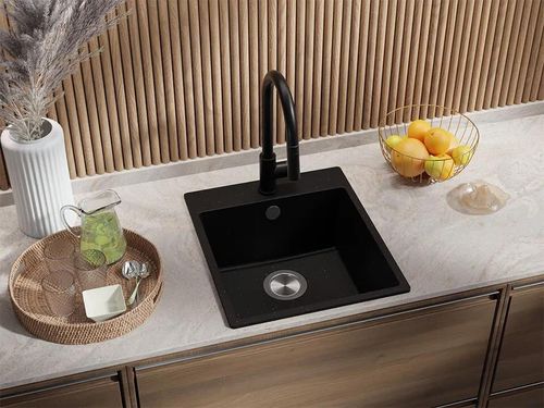 купить Мойка кухонная Primagran Riga 45 Black metallic + accesorii 500x430 MYBKM в Кишинёве 