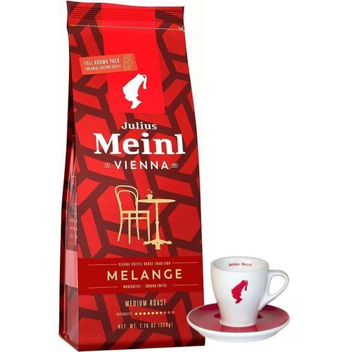 cumpără Cafea Julius Meinl Set cafea Vienna Melange macinata 220gr + Cana Medium Red în Chișinău 