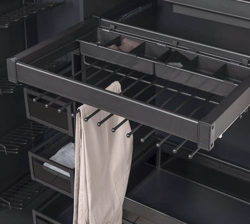 купить Фурнитура для мебели Starax S-6711-A брючница с раздел.антрац 600mm в Кишинёве 