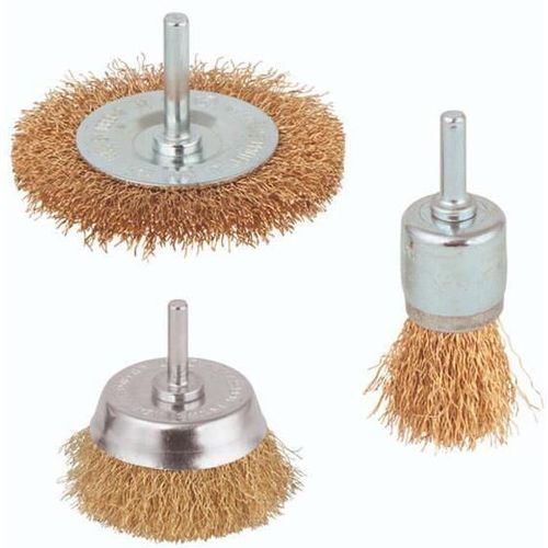 купить Набор головок, бит, насадок Wolfcraft 2739000 Set de perii din sarma de alama 3 piese в Кишинёве 