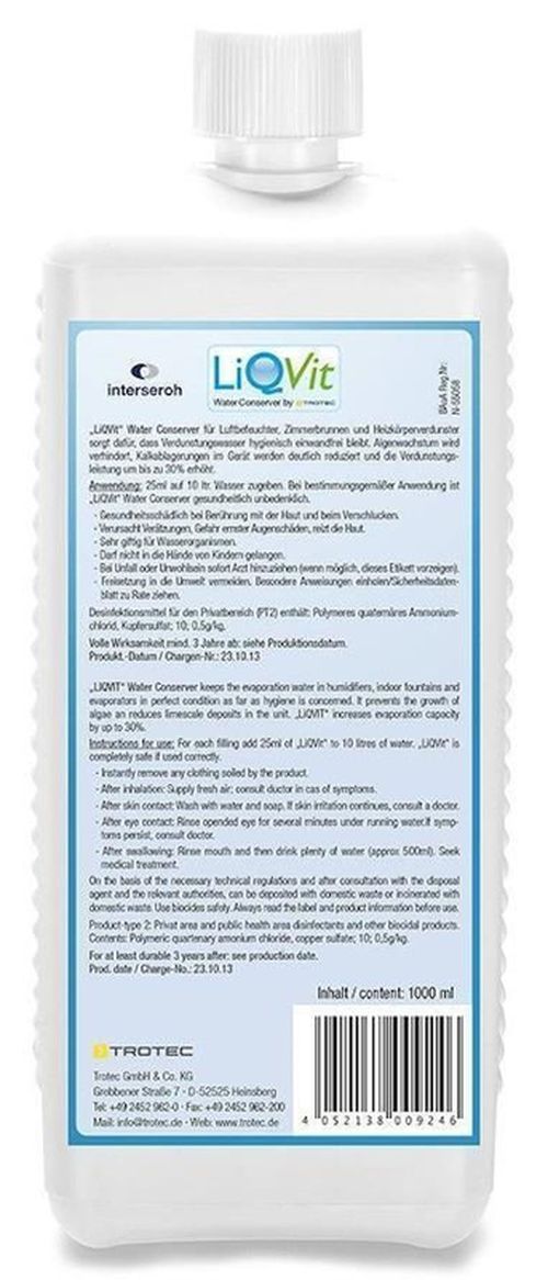 купить Прочие средства miscellaneous Soluție de igienizare pentru apă LiQVit, 1000ml в Кишинёве 
