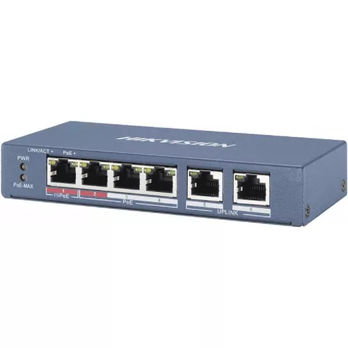 cumpără Switch/Comutator Hikvision DS-3E0106P-E/M (4PoE + 2Uplink) în Chișinău 