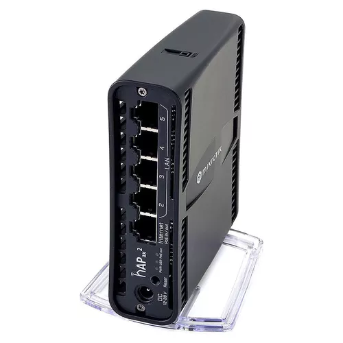 купить Wi-Fi роутер Mikrotik hAP ax2 (C52iG-5HaxD2HaxD-TC), 864MHz CPU, 128MB RAM, 5xGbit LAN, WiFi 6 AX1800, PoE-in & PoE out, desktop/tower case, PSU в Кишинёве 