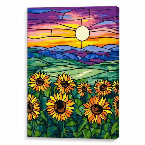 купить Картина по номерам Ideyka KHO5132 40x50cm Eco, Camp de floarea-soarelui в Кишинёве 