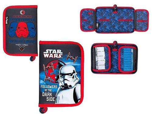 купить Школьный пенал Promstore 53177 Penar 21x13.5x3.5cm Star Wars textil cu 2 buzunare в Кишинёве 