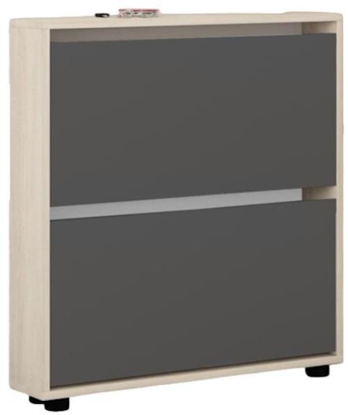 купить Полка для обуви Mobildor-Lux Leo Slim 100x16x86H cm Sonoma/Anthracite в Кишинёве 