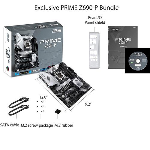 купить Материнская плата ASUS PRIME Z690-P Intel Z690, LGA1700, Dual DDR5 6000MHz, 1xPCI-E 5.0 x16, 2xPCI-E 3.0 x16, DP/HDMI, USB3.2 Type-C, NVMe RAID, SATA RAID, 4 x M.2 slots PCIe 4.0 x4, Intel Optane, SB 8-Ch., 2.5Gb Ethernet, AURA Sync в Кишинёве 