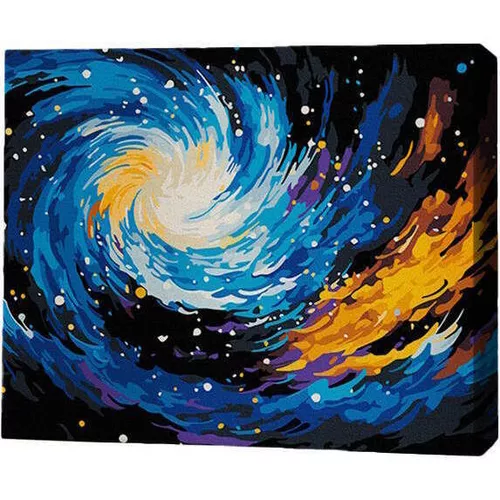 cumpără Tablou pe numere BrushMe RMGB015FC 30x40сm (pânză neagră/fără cutie) Dansul galaxiilor în Chișinău 