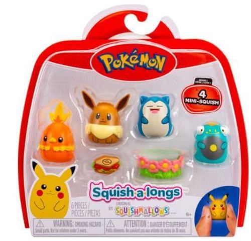 купить Игрушка Squishmallows SQAL0067 Набор из 4 фигурок Pokemon Squish-a-longs, 2.5cm, ast в Кишинёве 