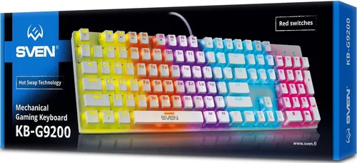 купить Игровая клавиатура Sven KB-G9200 RGB White Rus/Eng в Кишинёве 