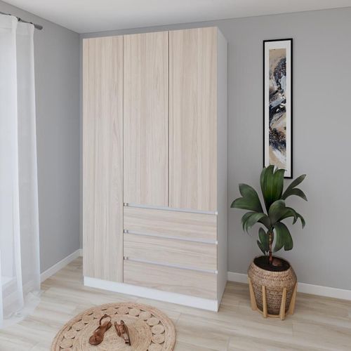 купить Шкаф Smartex (15869) N15 120cm Alb+St.Deschis в Кишинёве 