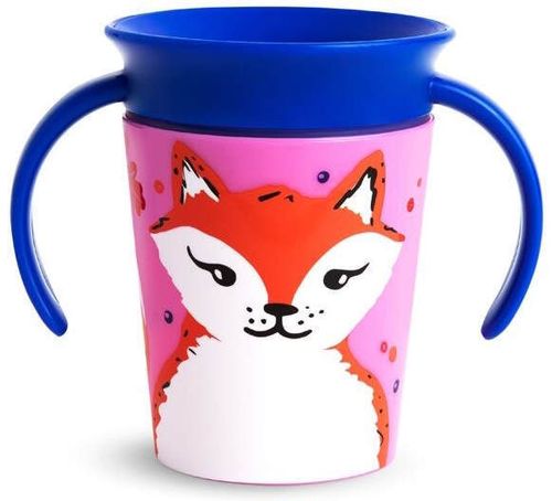 cumpără Cană cu pai Munchkin MUN0113fox Miracle Wildlove, Vulpe (180ml) în Chișinău 