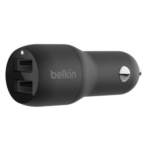 cumpără Încărcător pentru automobil Belkin CCB001BTBK Dual USB-A Car Charger, 12W X2, BLK în Chișinău 