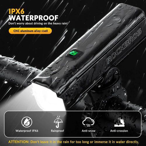купить Аксессуар для велосипеда Rockbros 24310008001 Lanterna frontala pentru bicicleta 1500LM в Кишинёве 