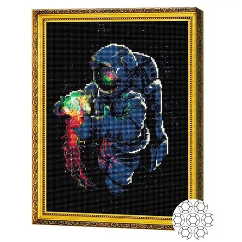 купить Картина по номерам Art Gallery GA81982 Mozaic cu diamante 40x50cm Cosmonaut si meduza в Кишинёве 