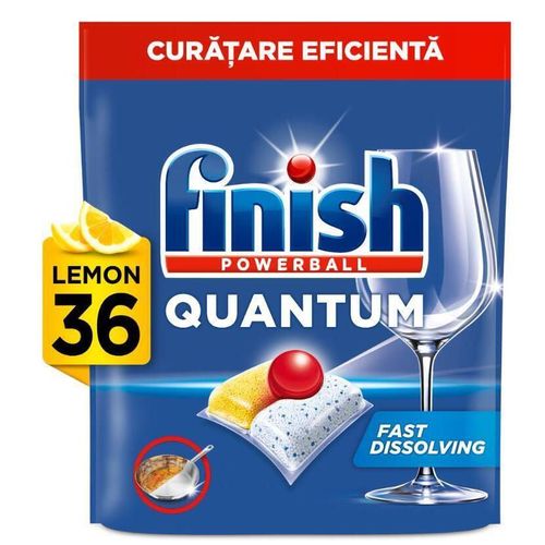 cumpără Detergent mașina de spălat vase Finish Quantum Lemon 36 tab (1532) în Chișinău 