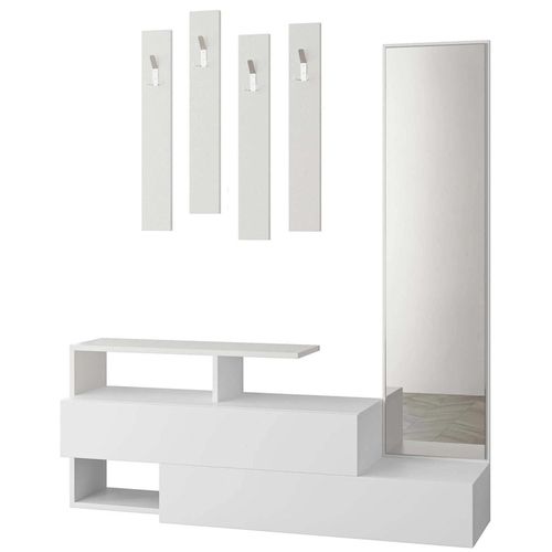 cumpără Mobilă pentru antreu Trendy Ramda Alb, 137x54x35cm (GTR001335) în Chișinău 