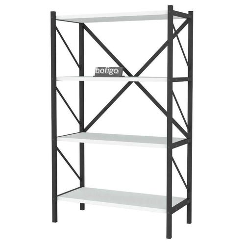 купить Офисный стеллаж Nex Home Книжный шкаф, 4 отделения, 66x35x120 см, Белый (15-09-01) в Кишинёве 