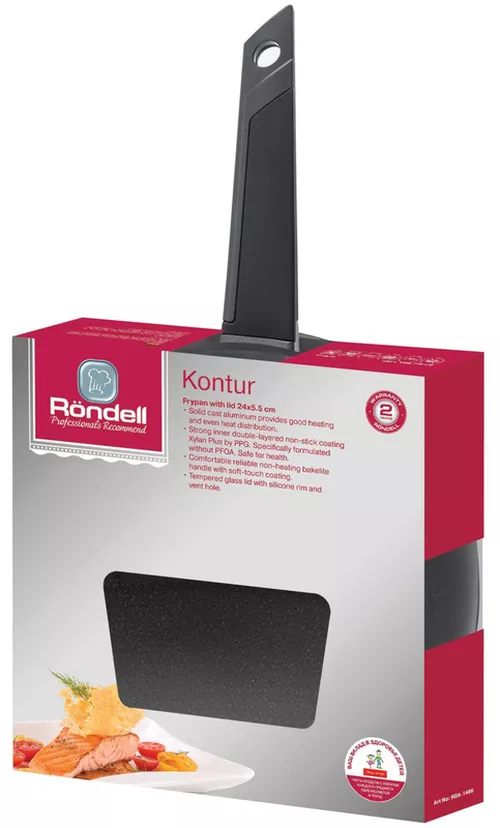 купить Сковорода Rondell RDA-1487 Kontur 26cm cu capac в Кишинёве 