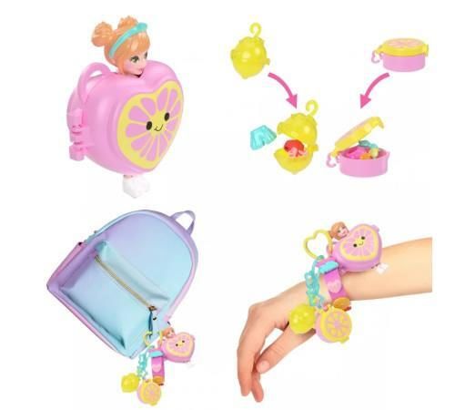 купить Игрушка miscellaneous JKR51 Polly Pocket стильный браслет клубника набор с брелком и куклой в Кишинёве 