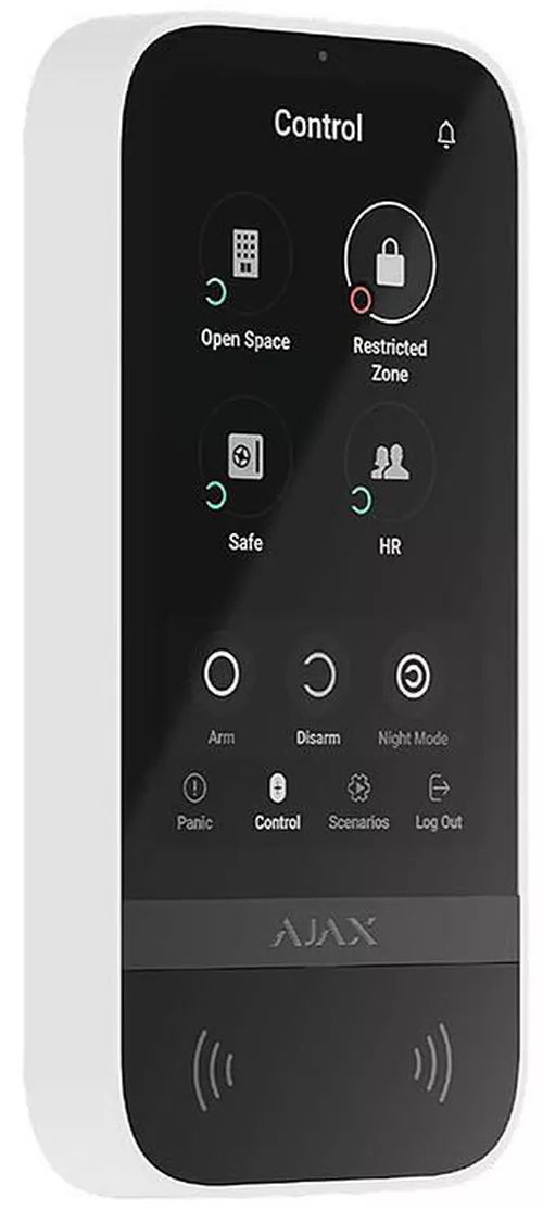 купить Аксессуар для систем безопасности Ajax KeyPad TouchScreen (8EU) ASP white в Кишинёве 