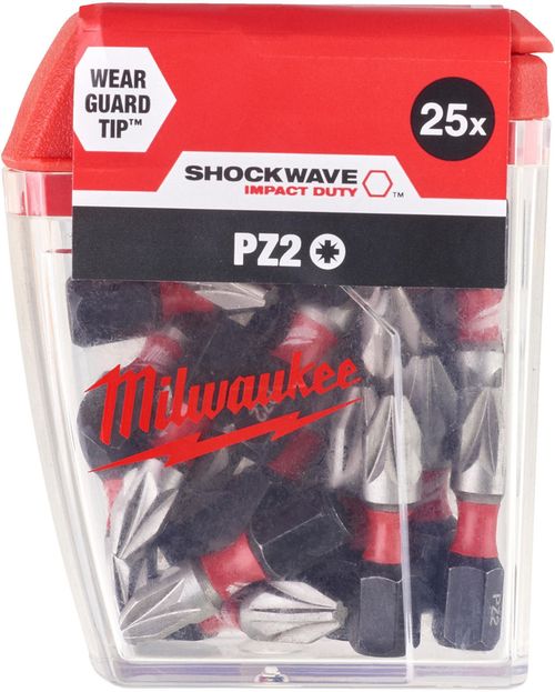 cumpără Set de tubulare, bite, duze Milwaukee 4932430864 biti pentru surubelnite shockwave Pz2 25mm 25x în Chișinău 