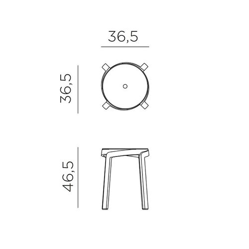 cumpără Scaun de bar Nardi STACK STOOL MINI BASALTO 40357.25.000 (Scaun de bar pentru gradina exterior terasa) în Chișinău 