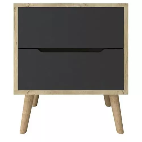 купить Тумбочка Trendy Flora-Sapphire Oak, Anthracite, 50x60x44cm в Кишинёве 