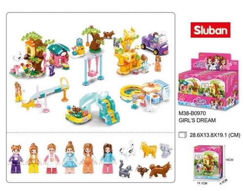 купить Конструктор Sluban B0970 Set de constructie Parc de distractii pentru animale de companie 6 modele 79-91elem. в Кишинёве 