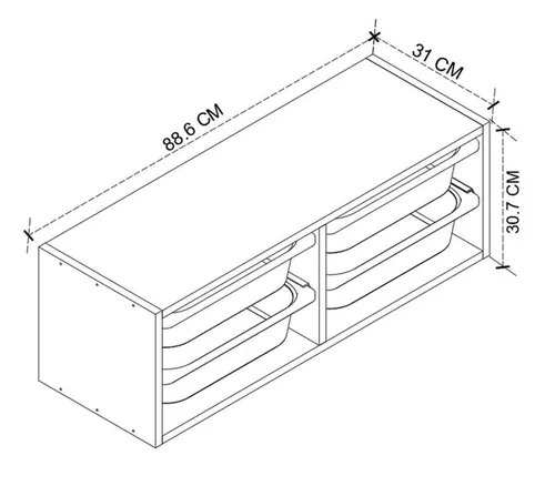 cumpără Etajeră Nex Home Ayca, 89x31x30 cm, Alb (AYCA-4-BYZ) în Chișinău 