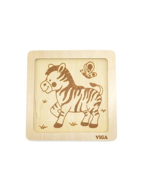 купить Головоломка Viga 51317 Mini-puzzle din lemn Zebra в Кишинёве 