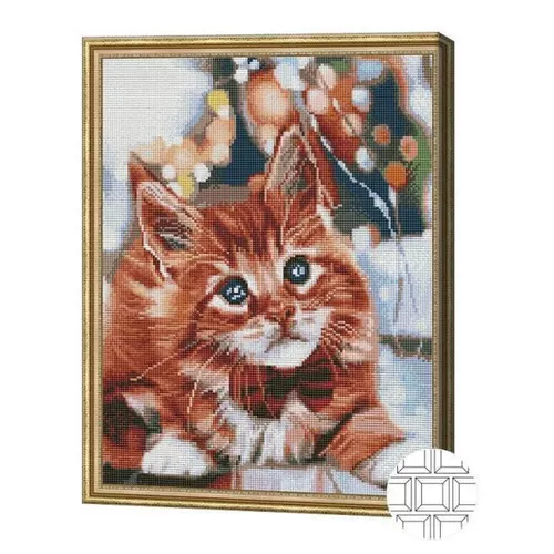 купить Картина по номерам Art Gallery QB205908 Mozaic cu diamante patrate Motanas roșcat 40x50cm в Кишинёве 