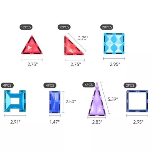 cumpără Set de construcție Mideer CT1210 Set multicolor de construcție magnetic, 60 buc. în Chișinău 